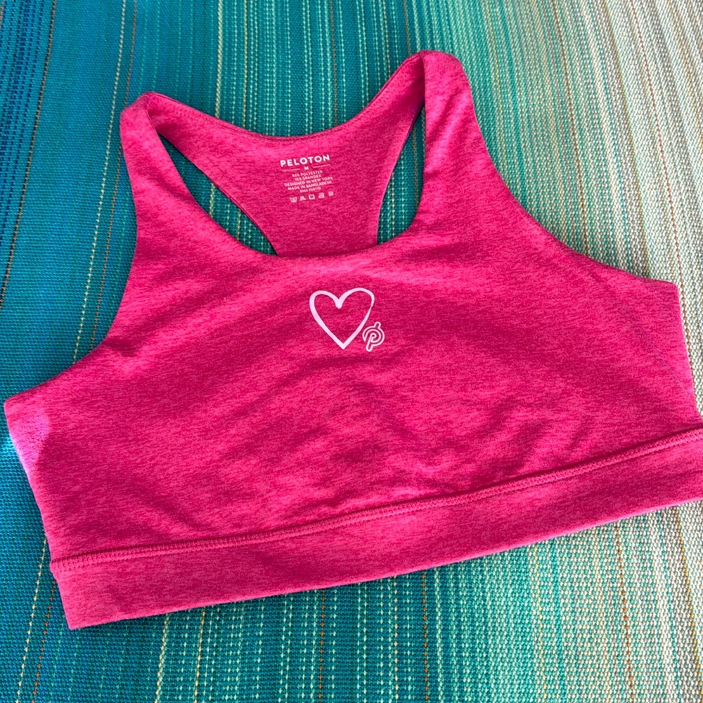 Peloton Pink Heart Bra